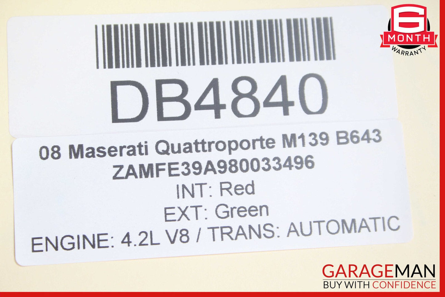 03-08 Maserati Quattroporte M139 Front Bumper Reinforcement Bar OEM
