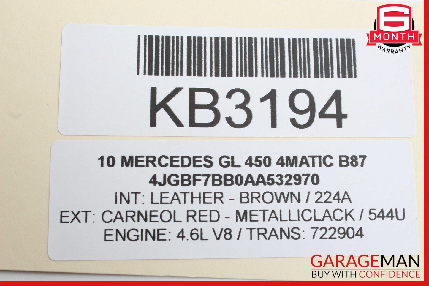 07-12 Mercedes X164 GL450 Rear Seat Fold Switch Socket Control Brown OEM