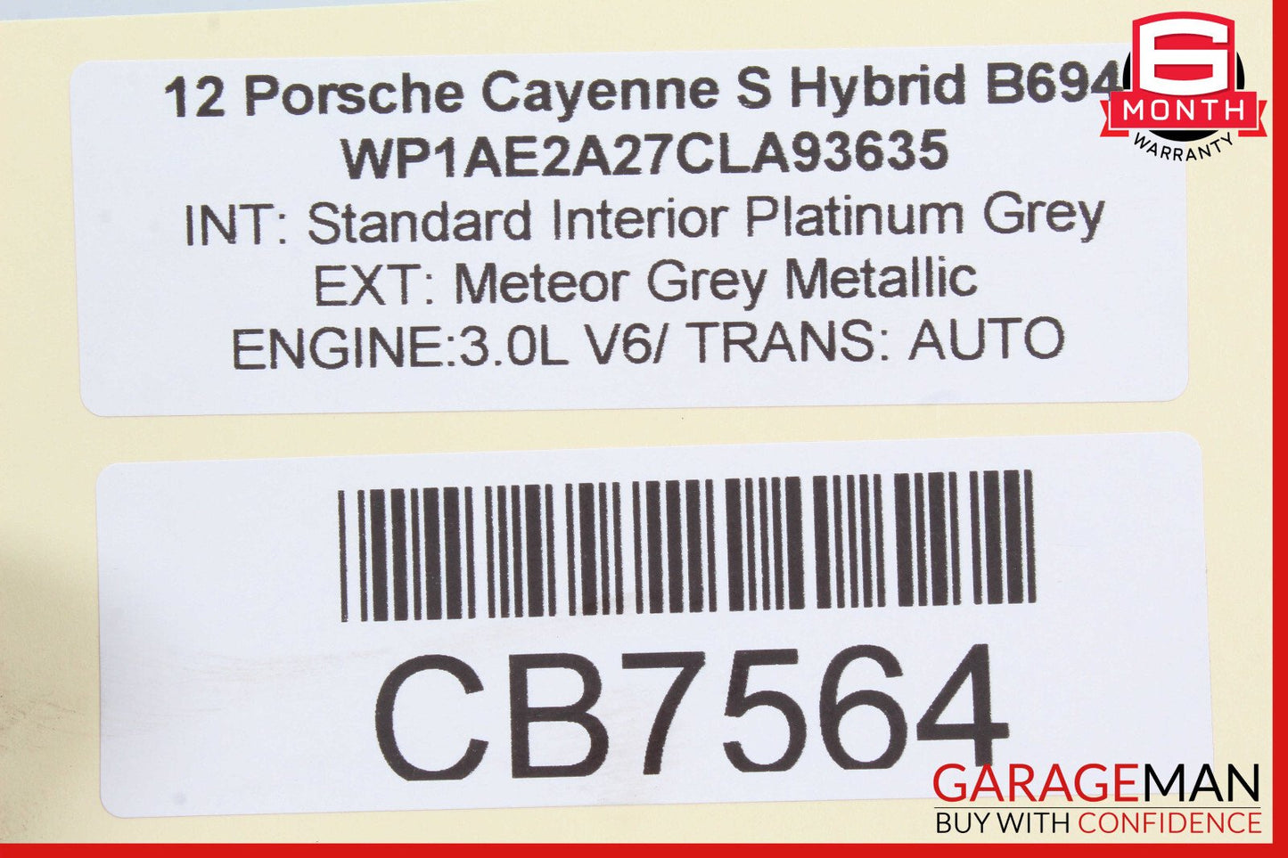 11-17 Porsche Cayenne 958 Rear Right / Left Drive Axle Shaft Driveshaft CV Axle