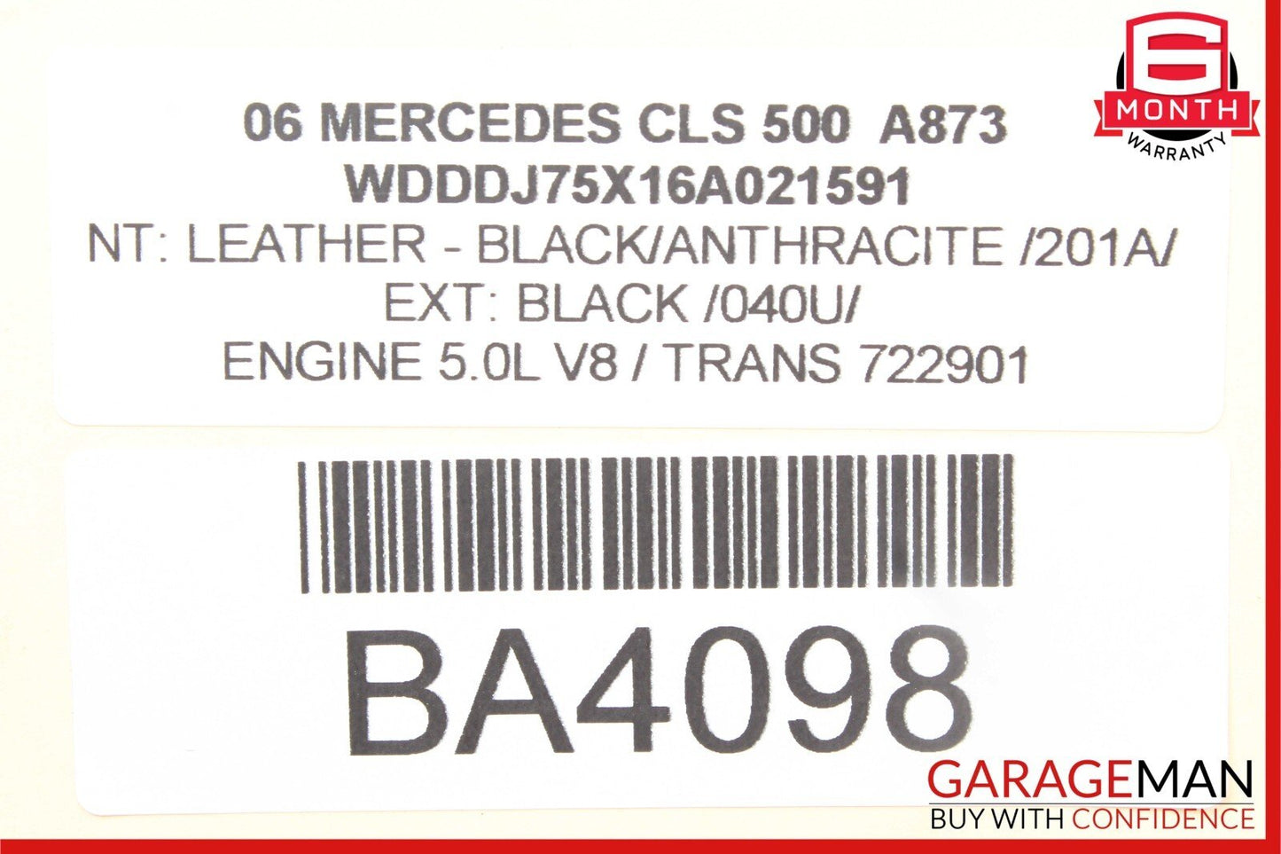 06-11 Mercedes W219 CLS500 CLS550 Rear Left Driver Door Lock Latch Actuator OEM