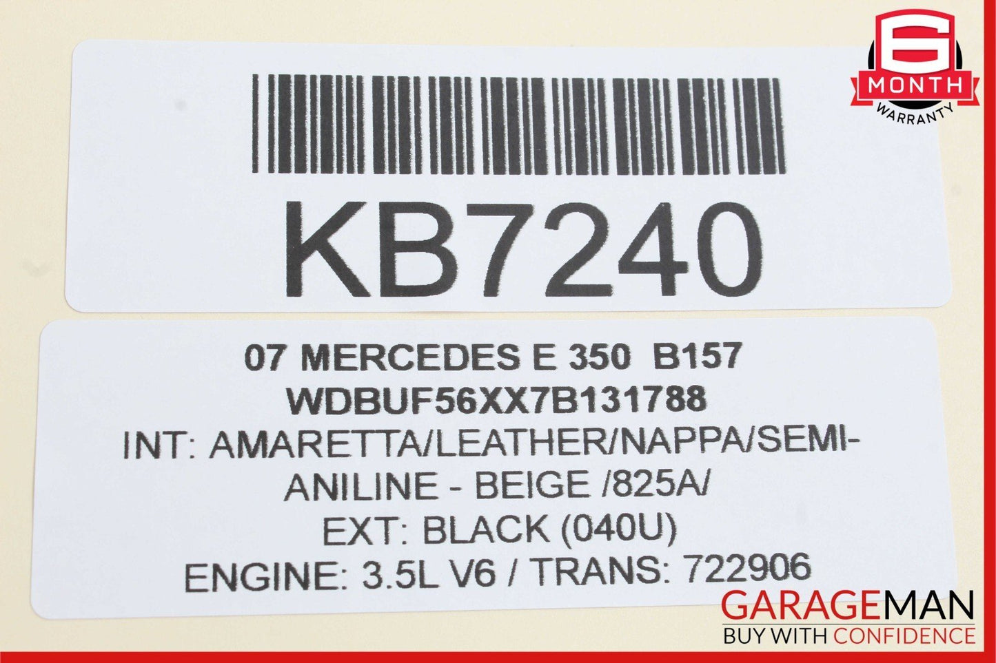 03-09 Mercedes W211 E350 E550 Exterior Door Handle Rear Left Side Black