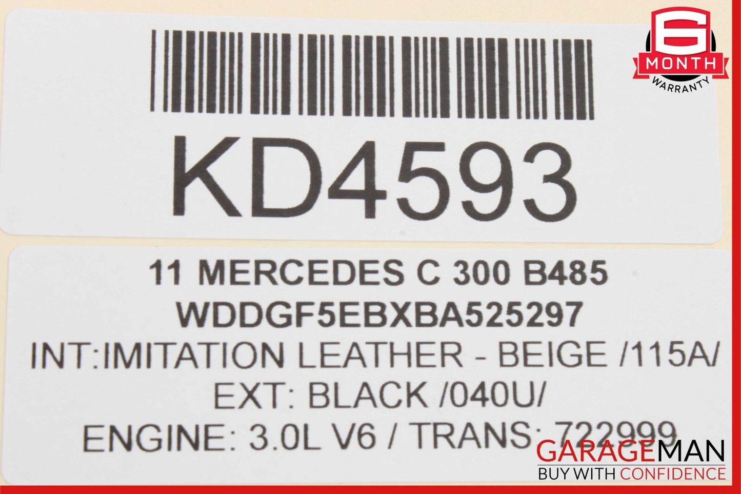 08-18 Mercedes E350 GLK350 C350 C300 Rear Right Side Door Lock Latch Actuator