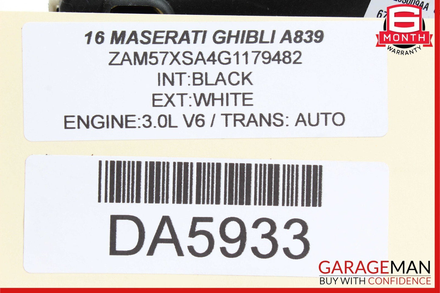 14-17 Maserati Ghibli Rear Left Driver Door Lock Latch Actuator Mechanism