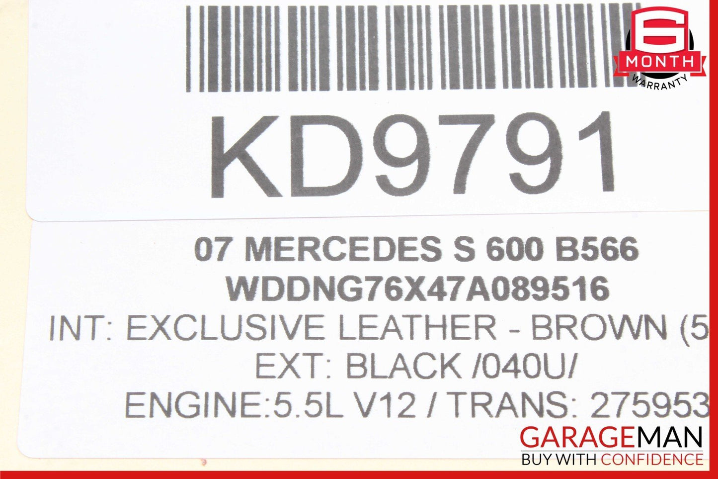 07-14 Mercedes W221 S550 CL550 S450 CL65 AMG Trunk Lid Unlock Release Handle