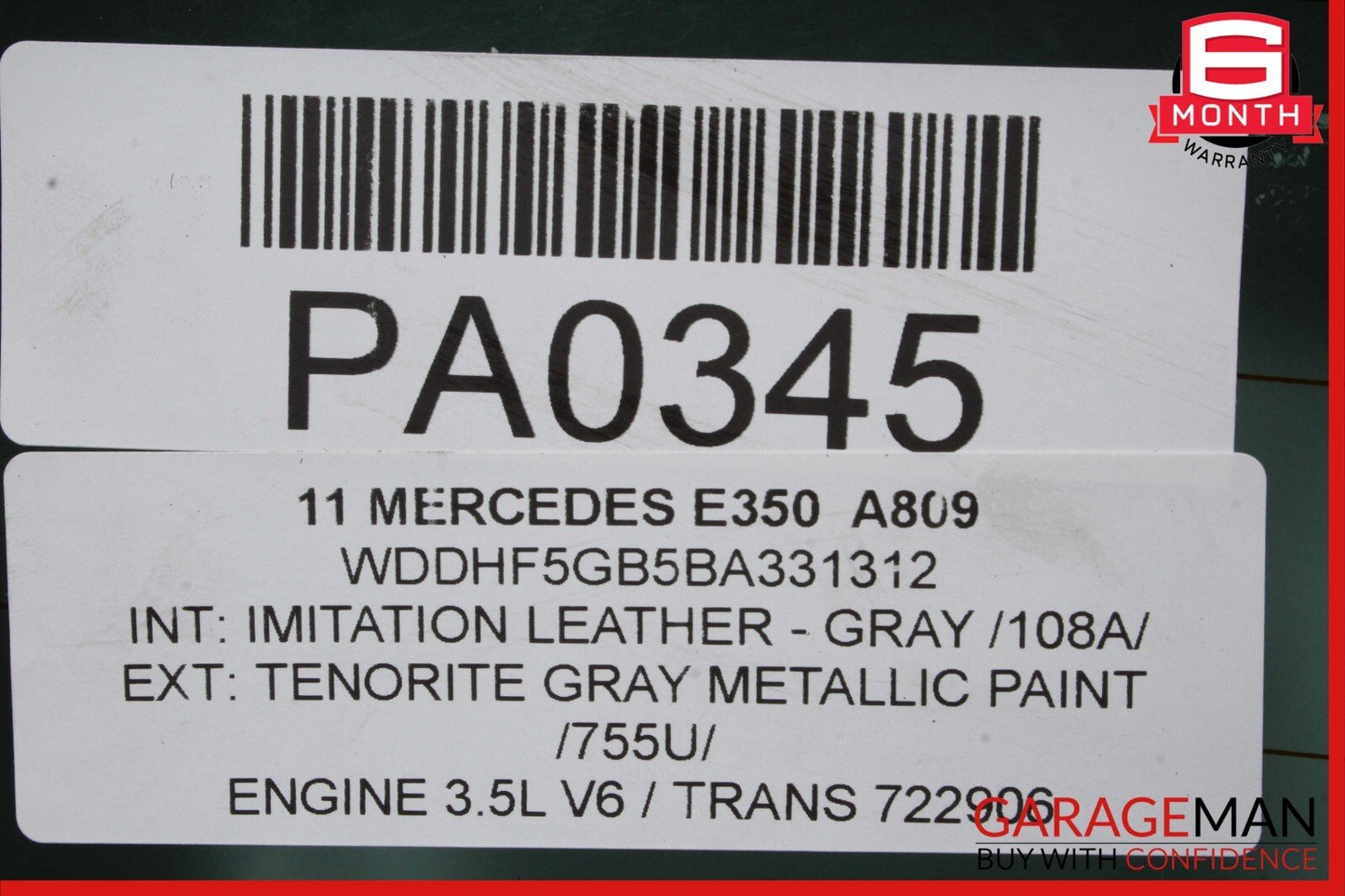 10-16 Mercedes W212 E350 E550 Sedan Rear Windshield Wind Shield Window Glass OEM