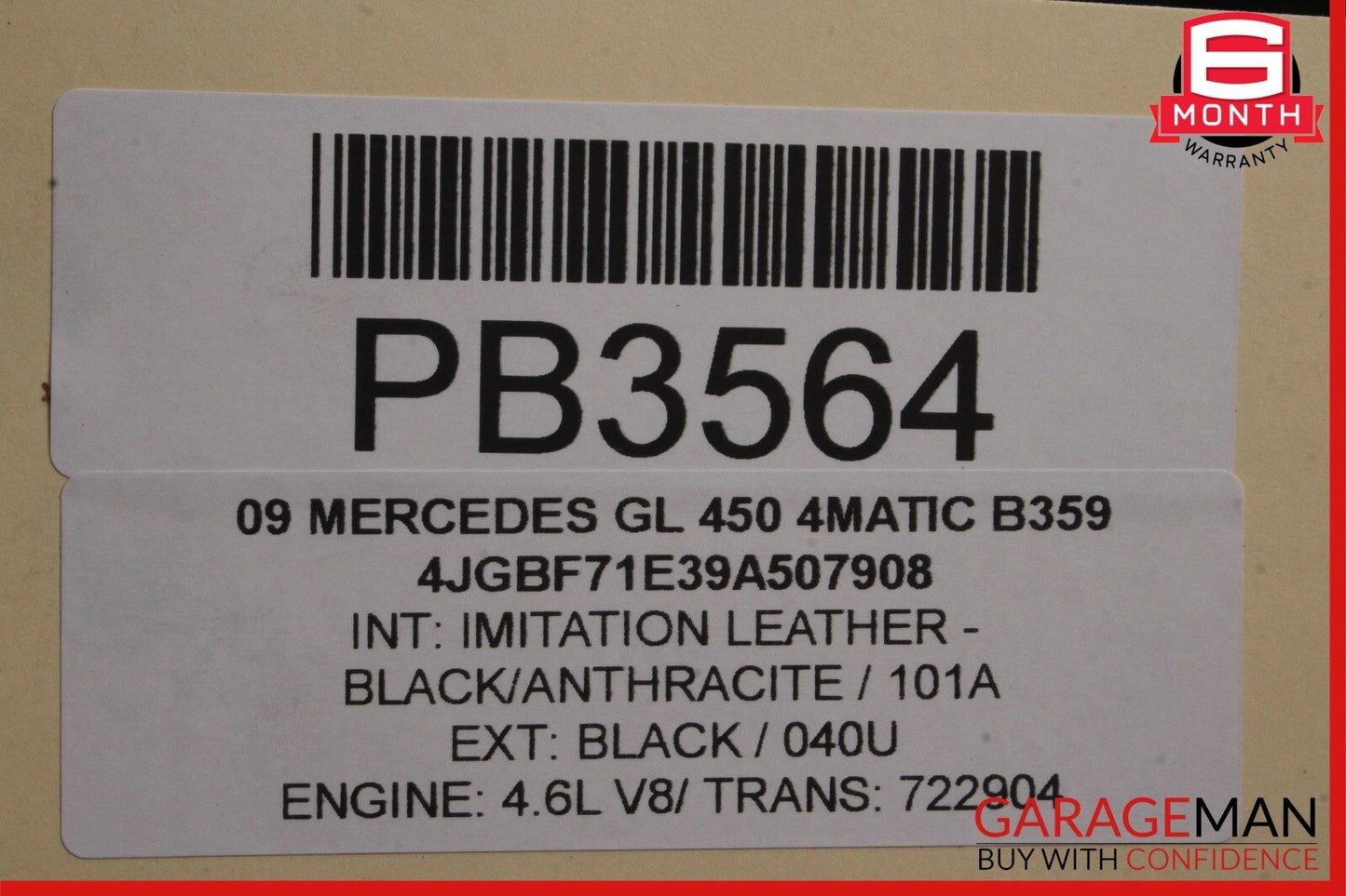 07-12 Mercedes X164 GL450 Front Hood Bonnet Panel Grille Assembly Black OEM