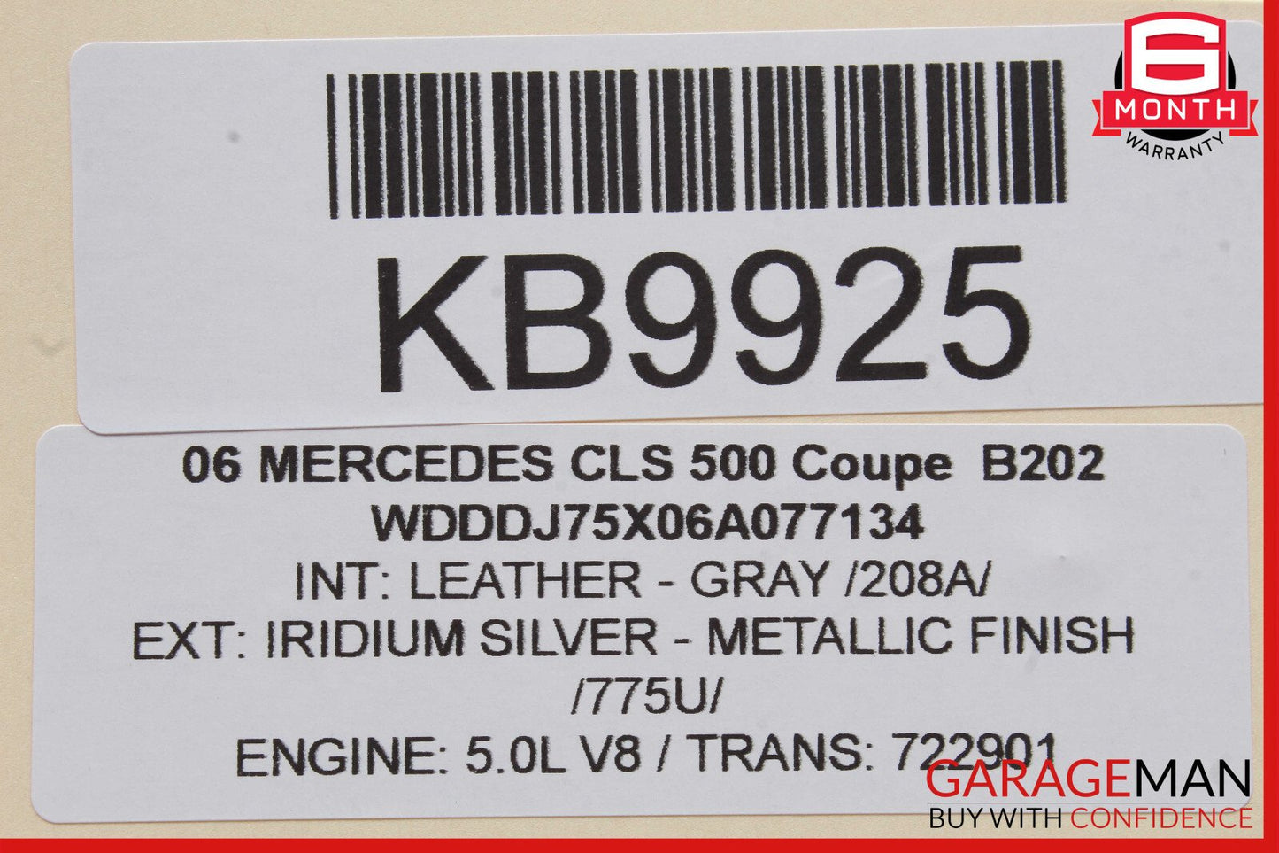 06-11 Mercedes W219 CLS500 Rear Right Exterior Door Handle Keyless Go OEM