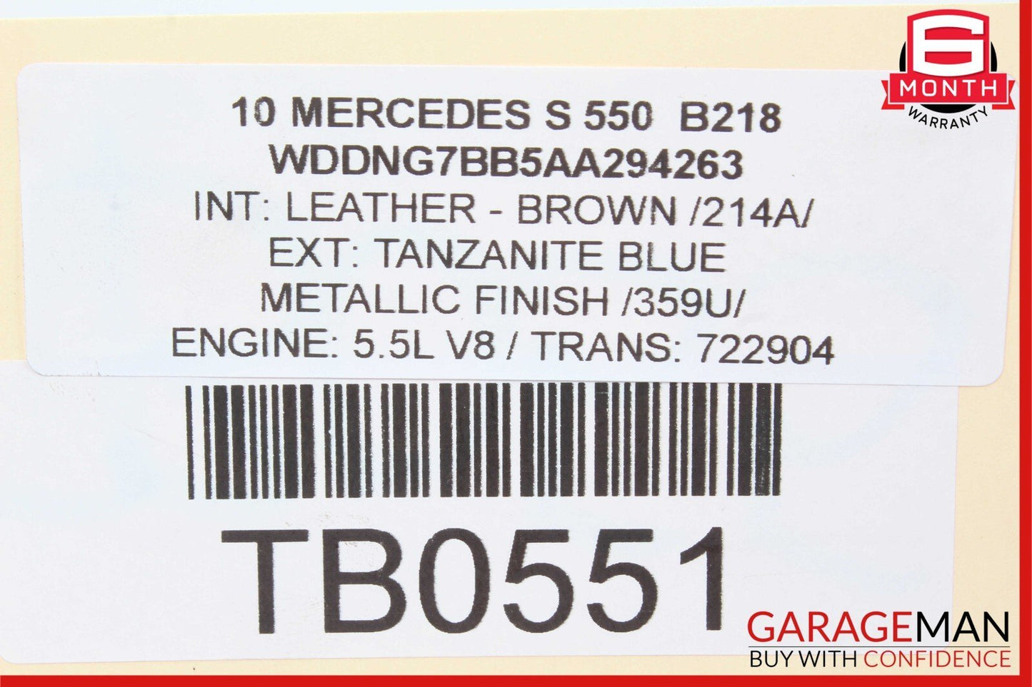 07-14 Mercedes W221 S550 CL550 Rear Left Airmatic Suspension Shock Strut OEM