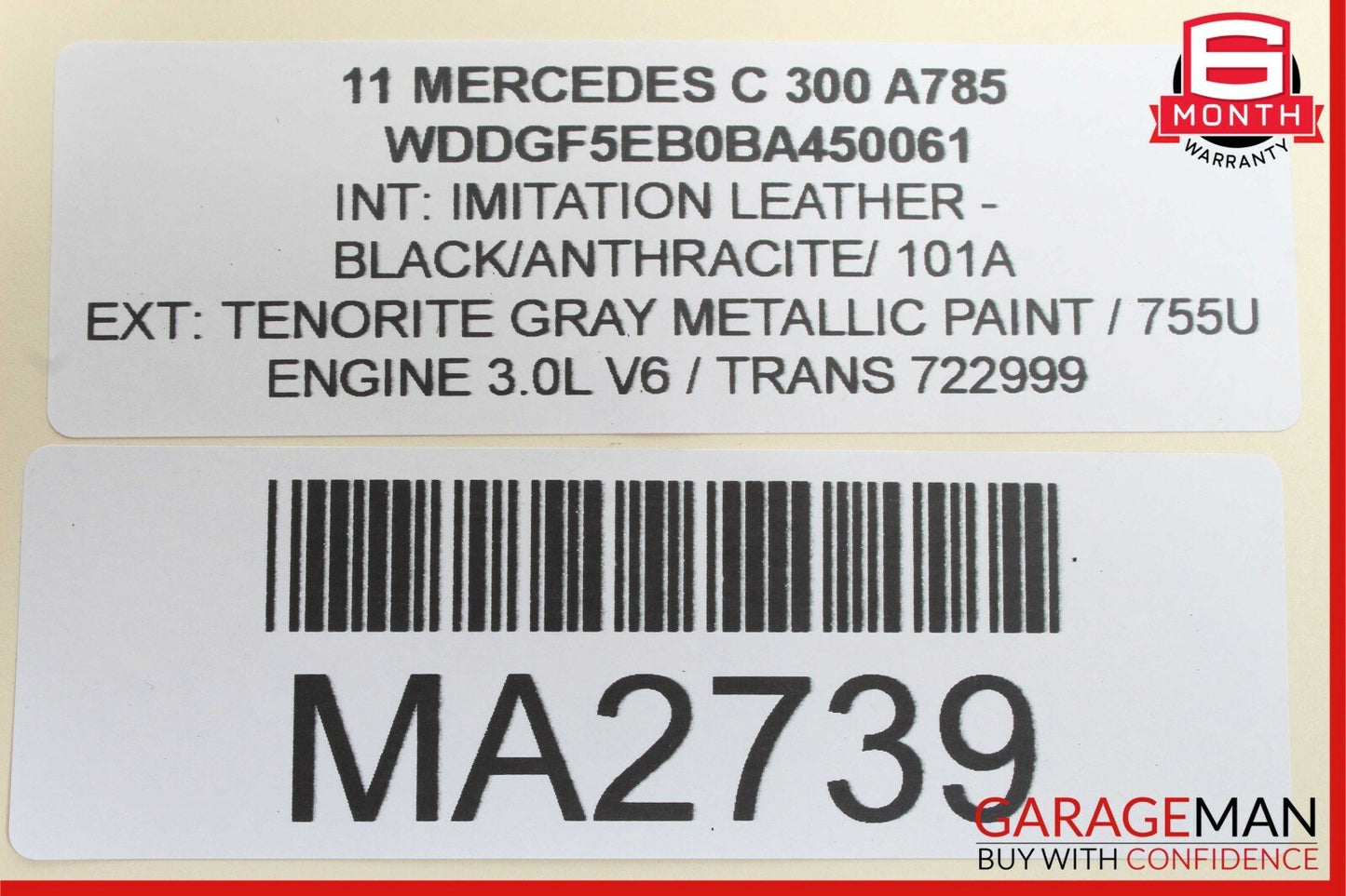 08-11 Mercedes W204 C280 C300 Sedan Rear Right Side Door Lock Latch Actuator OEM