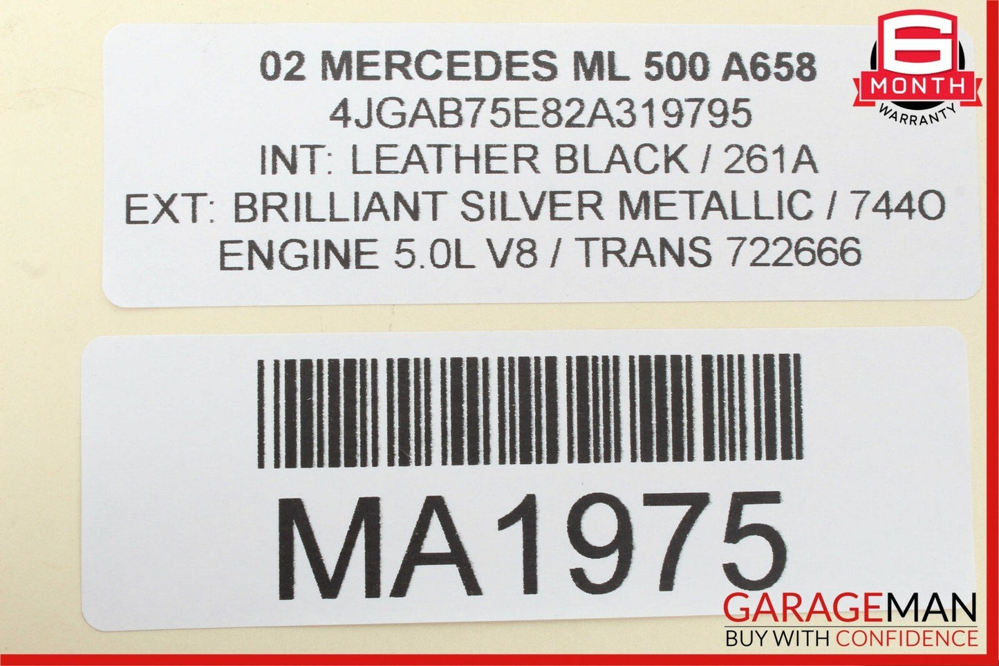 02-05 Mercedes W163 ML320 ML500 ML350 Instrument Cluster Speedometer OEM