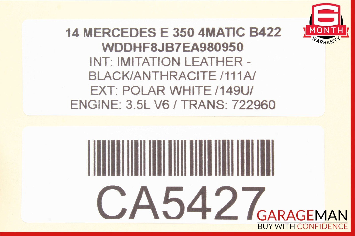 08-16 Mercedes W212 E350 C250 C350 Front Left Door Window Regulator Motor OEM