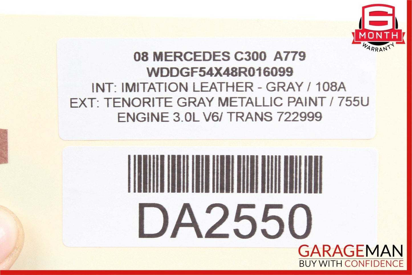 08-14 Mercedes W204 C300 C63 AMG Top Roof Shark Fin GPS Radio Antenna Black OEM
