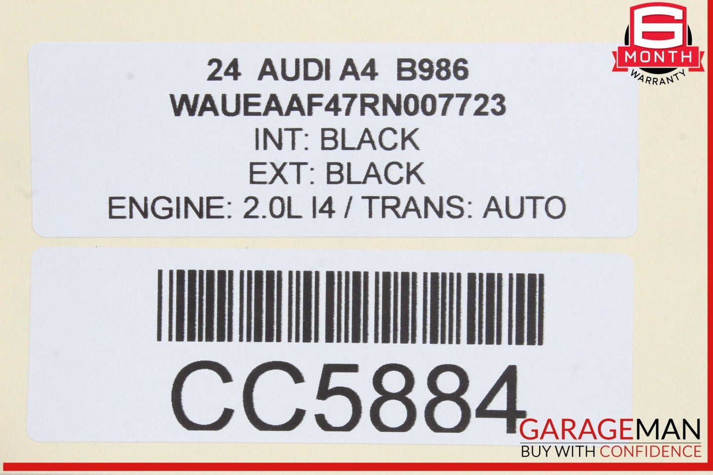 17-24 Audi A4 A5 Rear Right Upper Seat Backrest Cushion Assembly OEM