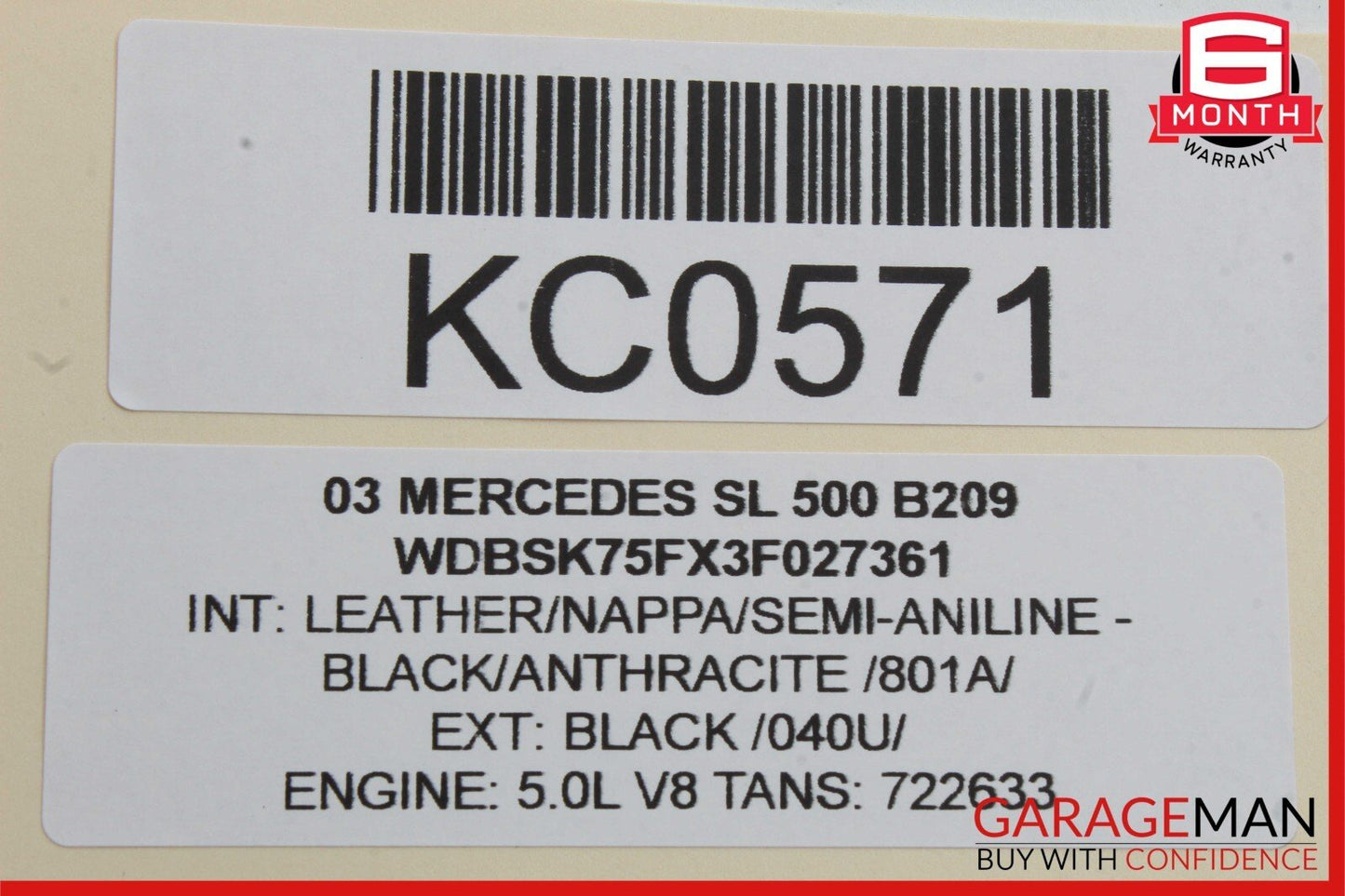 03-11 Mercedes R230 SL500 SL600 Rear Deck Shelf Trim Hinge Assembly OEM