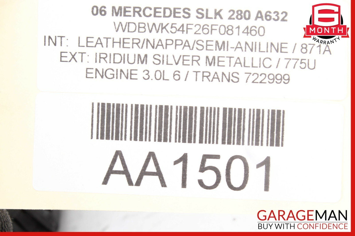 05-11 Mercedes R171 SLK280 Left Driver Side Door Lock Latch Actuator OEM