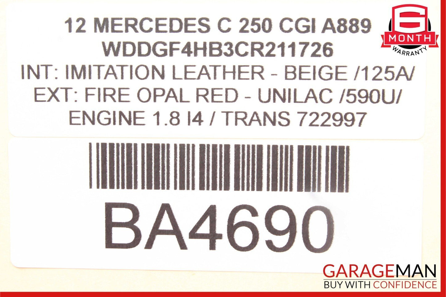 12-14 Mercedes W204 C250 C300 C350 Dash AC A/C Air Vent Grill Right Side OEM