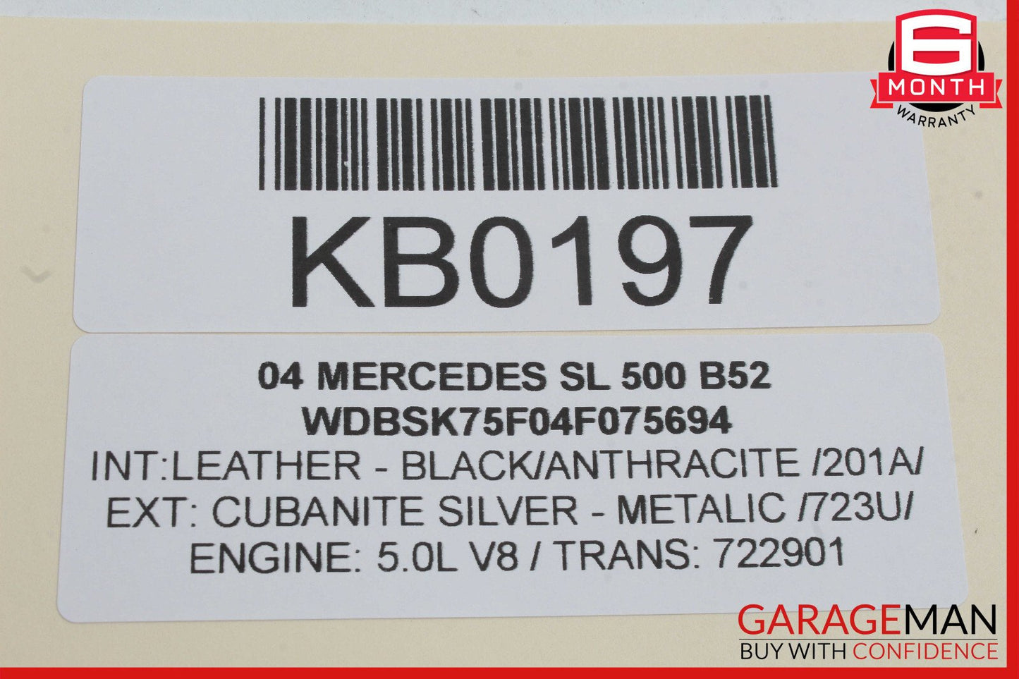 03-06 Mercedes R230 SL500 Front Right Passenger Exterior Door Handle OEM