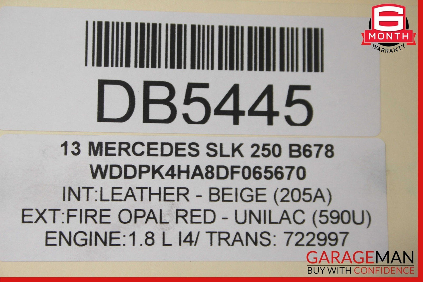 12-15 Mercedes W204 C250 SLK250 7G Tranny Automatic Transmission 722.997 65k