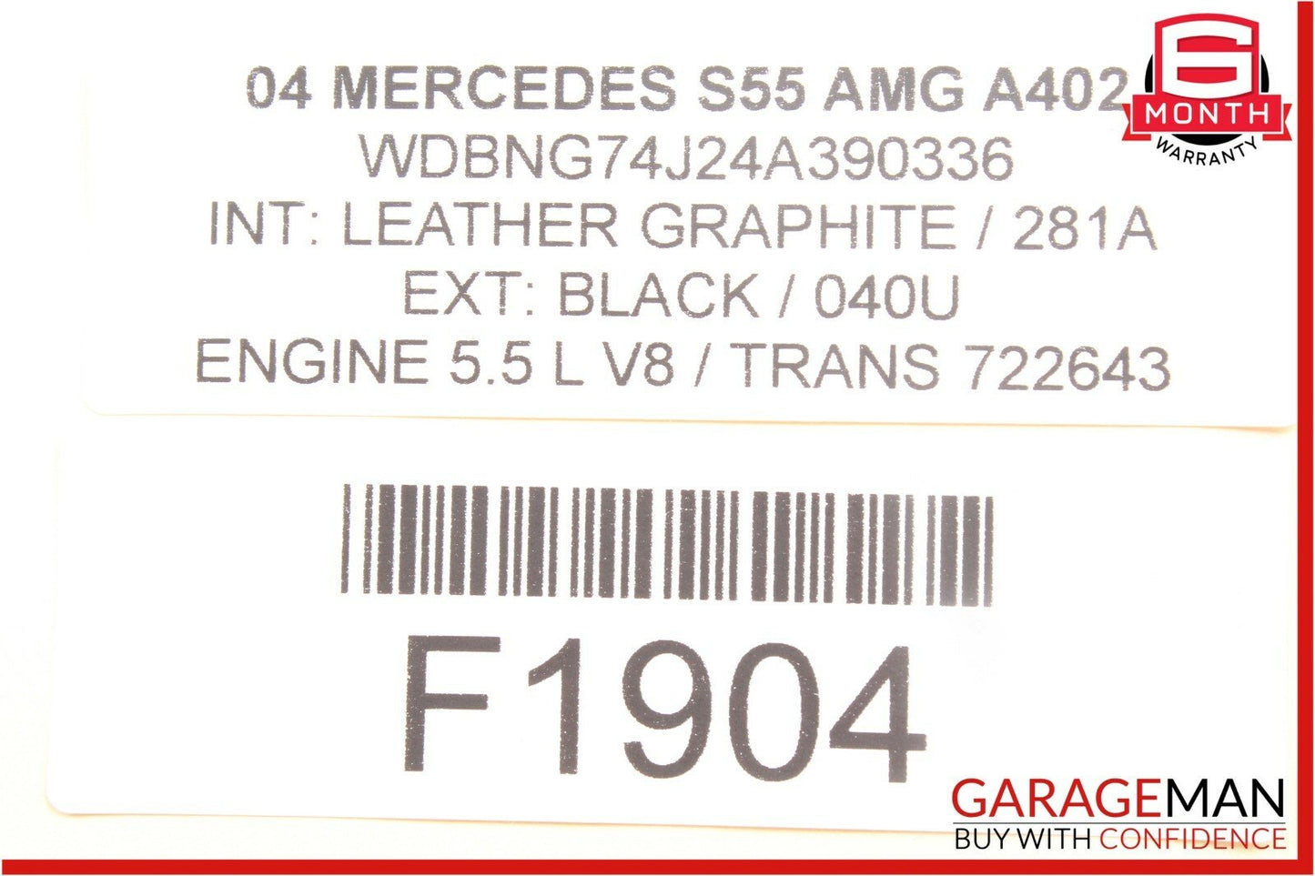 00-06 Mercedes W220 S55 AMG S600 Front Left Dynamic Seat Vacuum Pump Module OEM