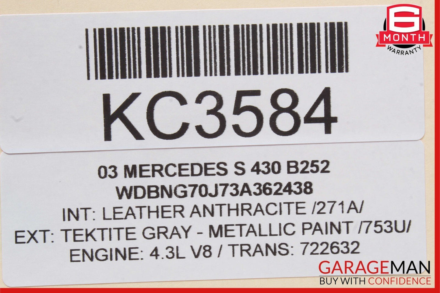 03-06 Mercedes W220 S430 Communication Voice Control Module 2038200885 OEM