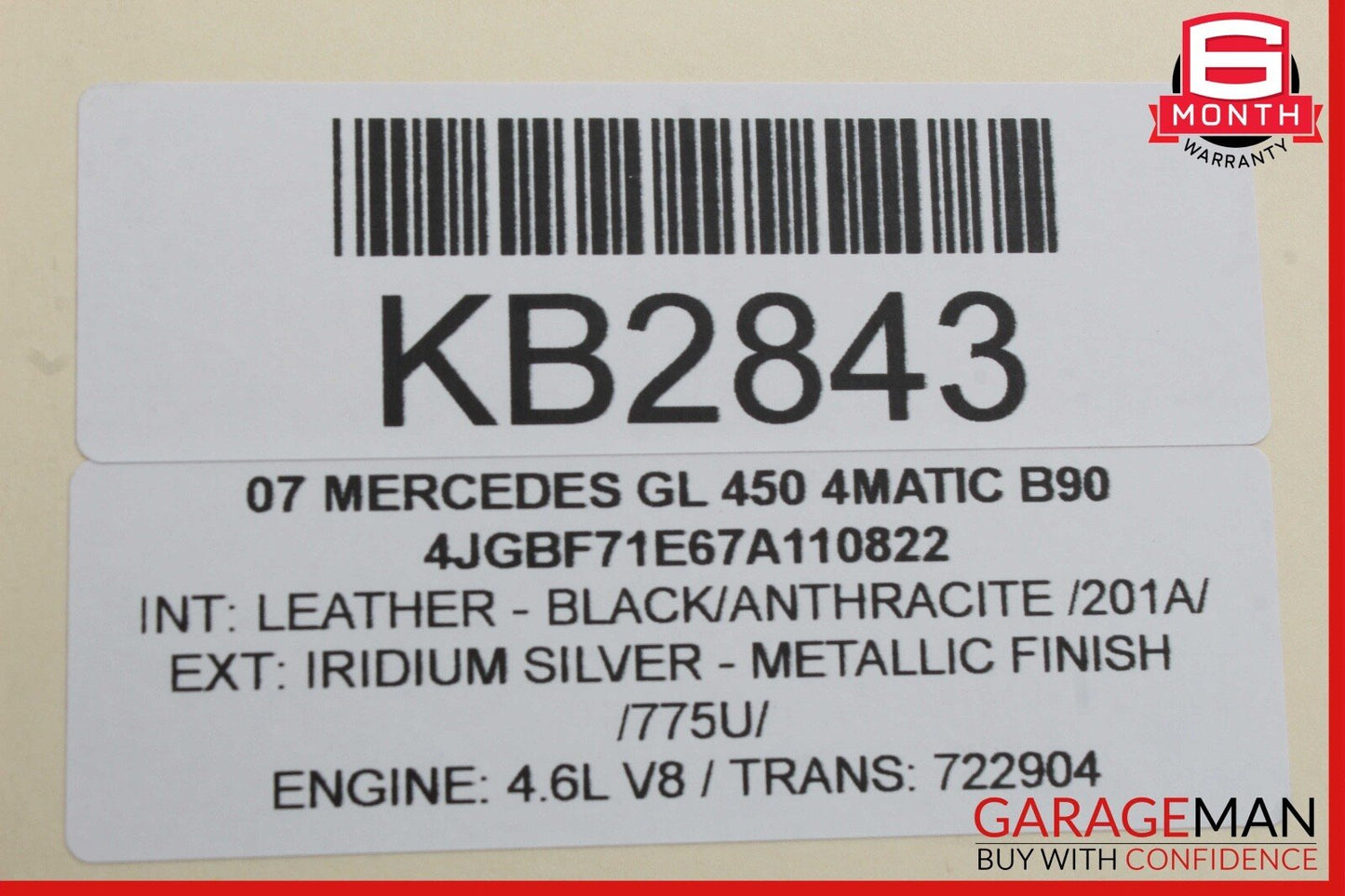 07-08 Mercedes GL450 4MATIC Trunk Lid Tailgate Hydraulic Pump Motor Cylinder OEM