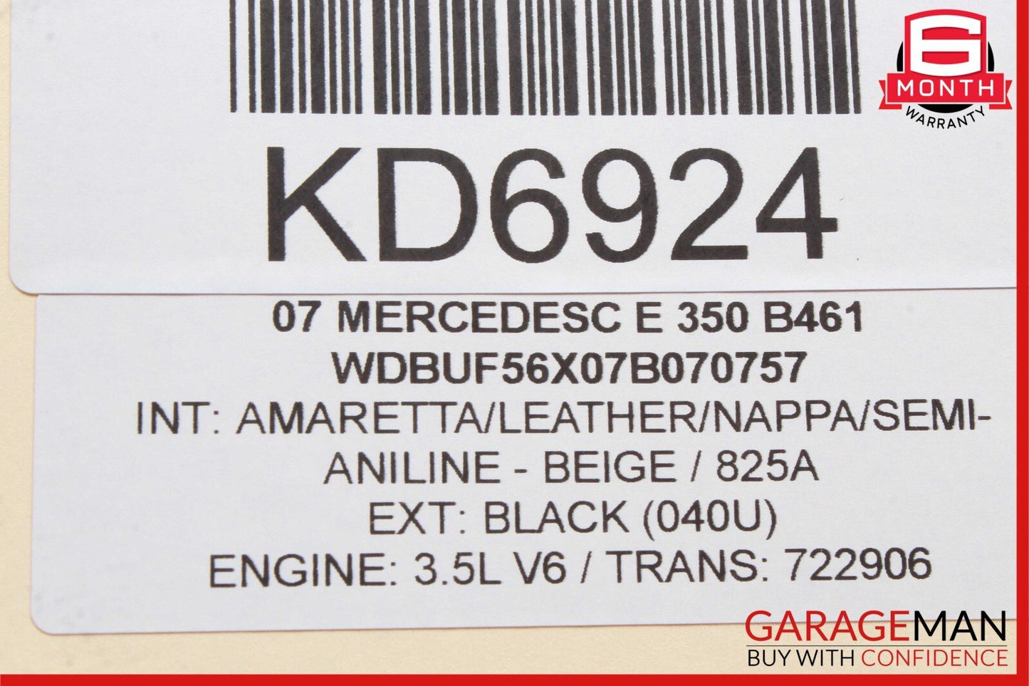 06-11 Mercedes W211 E350 M272 A/C Air Conditioner Compressor 0012308111 OEM