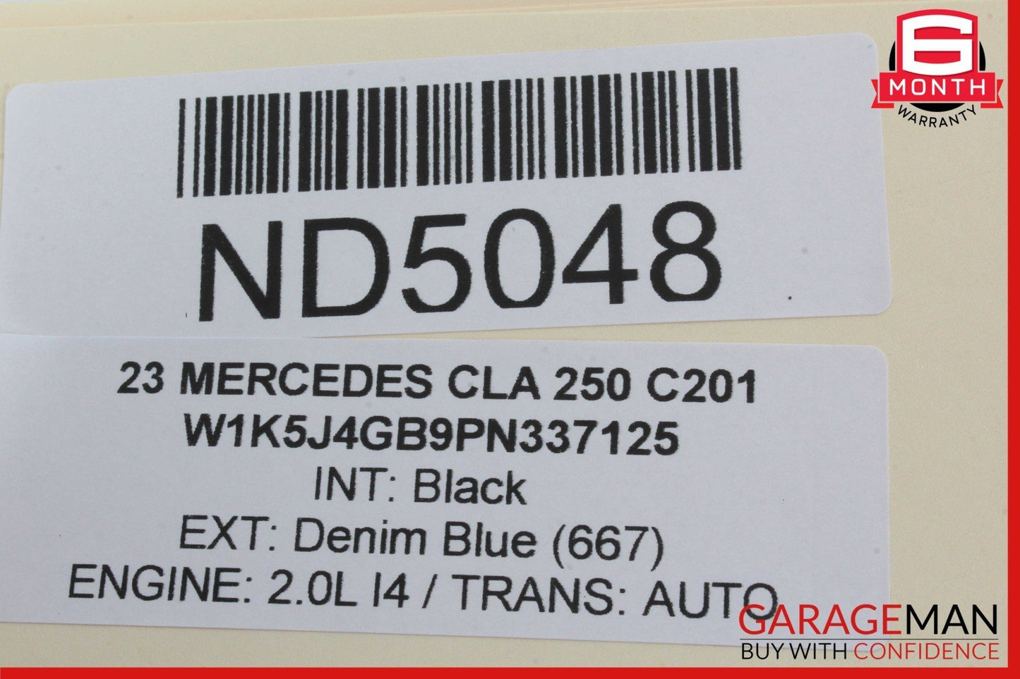 20-23 Mercedes W118 CLA250 Rear Left Driver Side Window Regulator Motor OEM