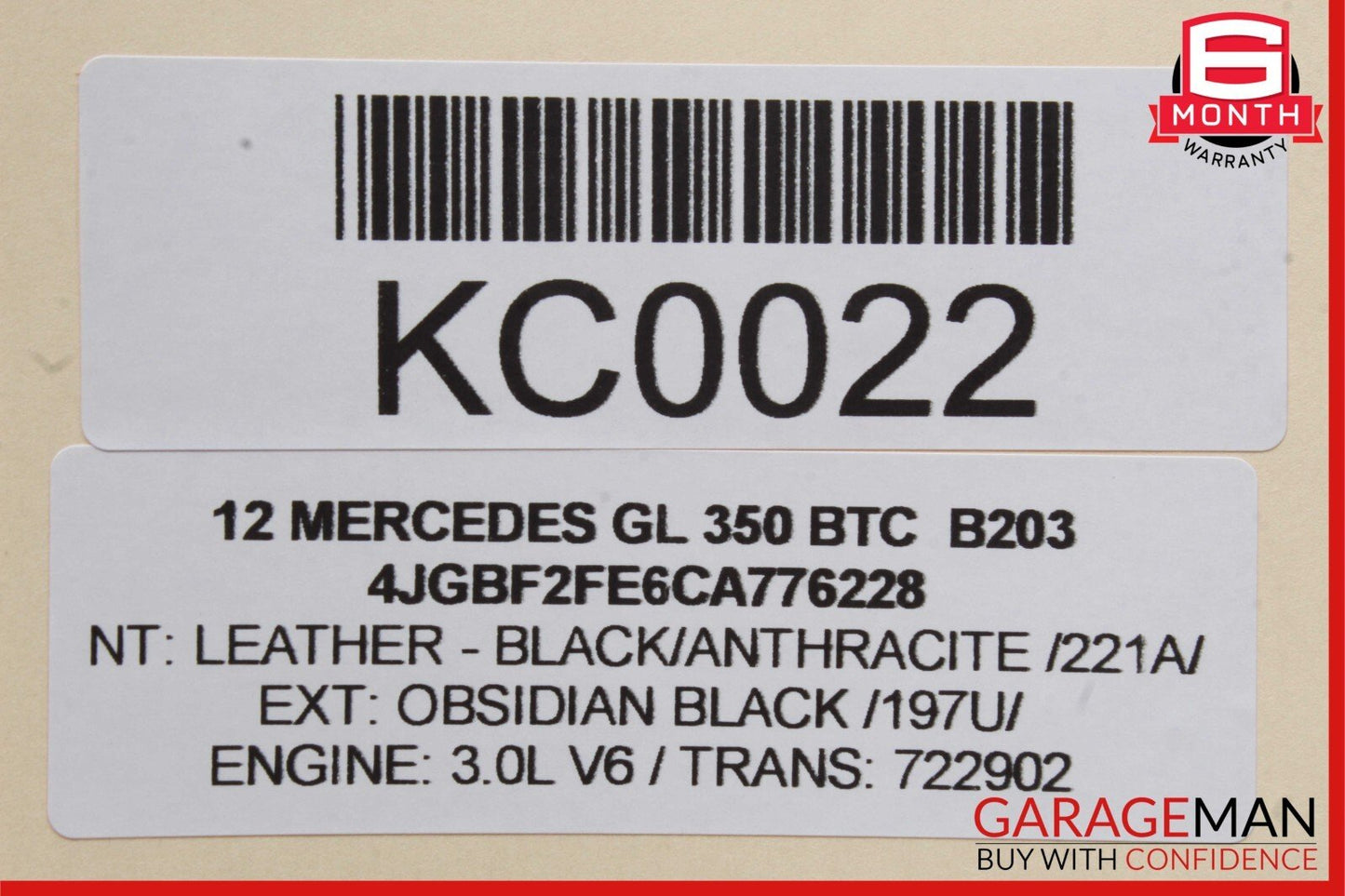06-13 Mercedes X164 GL350 ML350 R350 Window Regulator Motor Front Right Side OEM