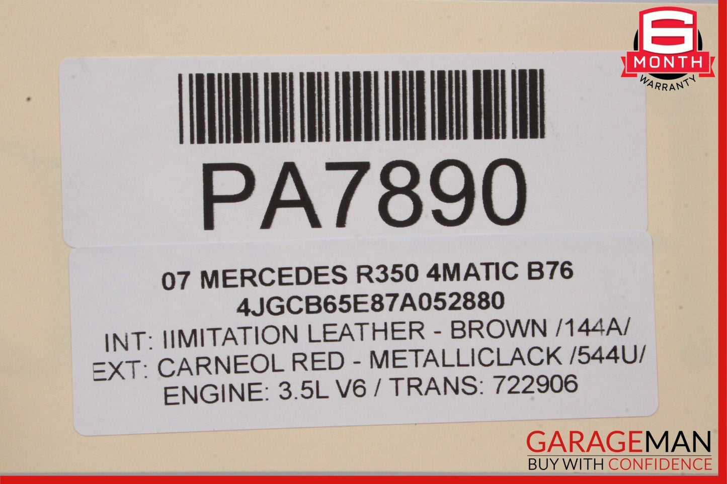 06-12 Mercedes W251 R350 R550 R63 Front Panoramic Pano Sunroof Sun Roof Glass