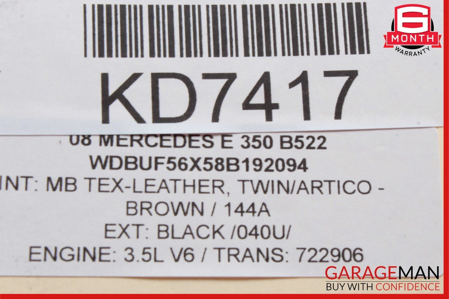 03-11 Mercedes W211 E350 E550 E63 Front Right Lower Rearward Control Arm OEM