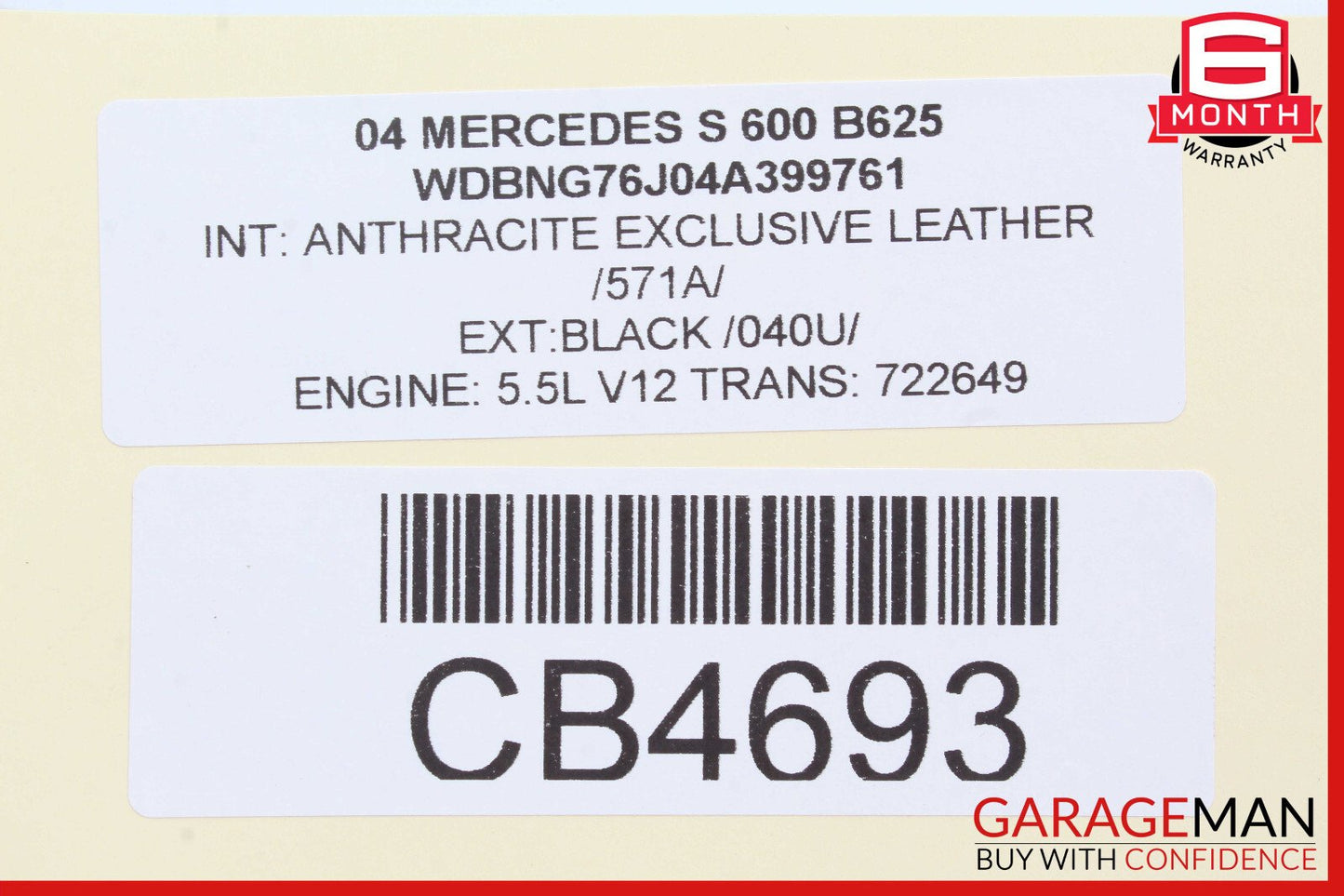 00-06 Mercedes W220 S600 Front Left Lower Control Arm 2203331305 OEM