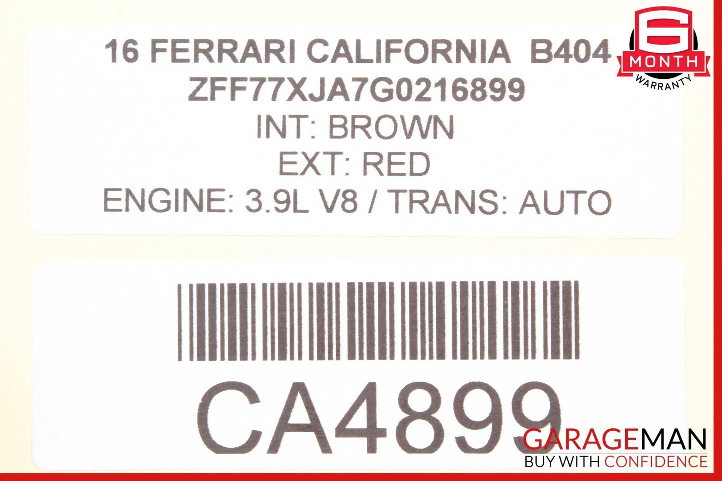 15-18 Ferrari California T Rear Left Side Trunk Support Hinge Strut Assembly