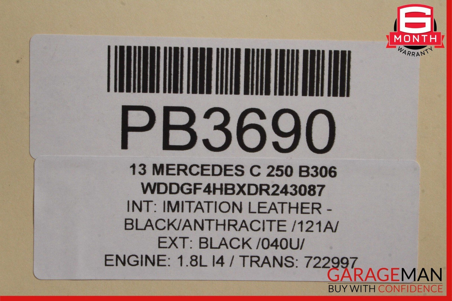 08-14 Mercedes W204 C250 C350 Power Steering Rack and Pinion Assembly RWD