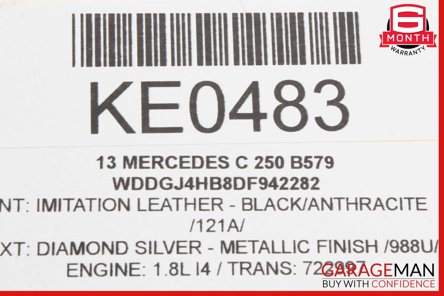 08-15 Mercedes W204 C300 4MATIC Trunk Lid Latch Lock Actuator 2047500185 OEM