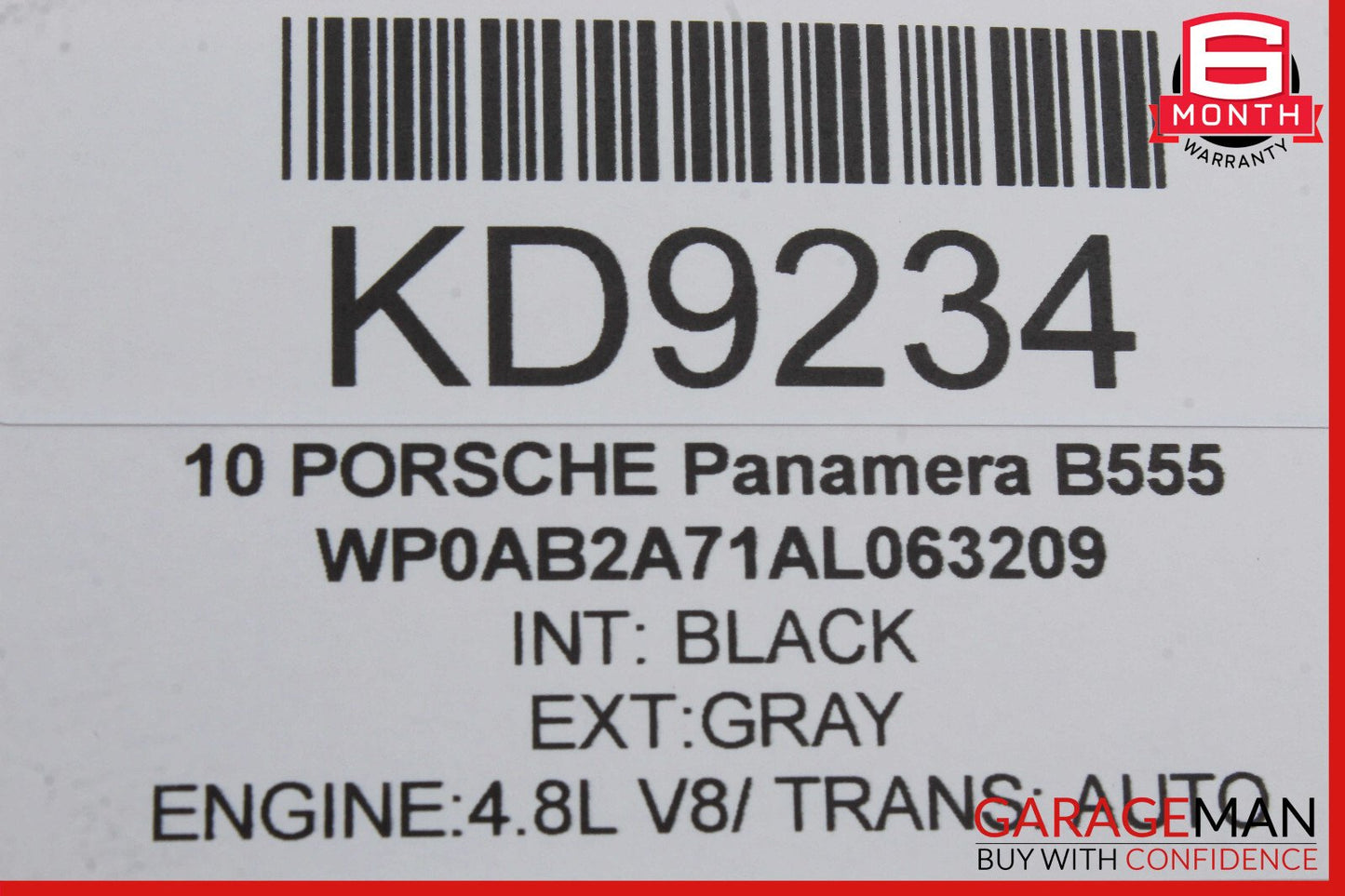 10-16 Porsche Panamera 970 Rear Right Passenger Side Interior Door Panel OEM