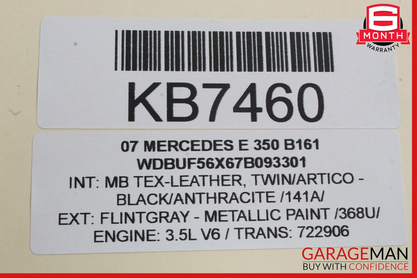 03-09 Mercedes W211 E350 E500 E550 Front Right Side Window Regulator Motor OEM