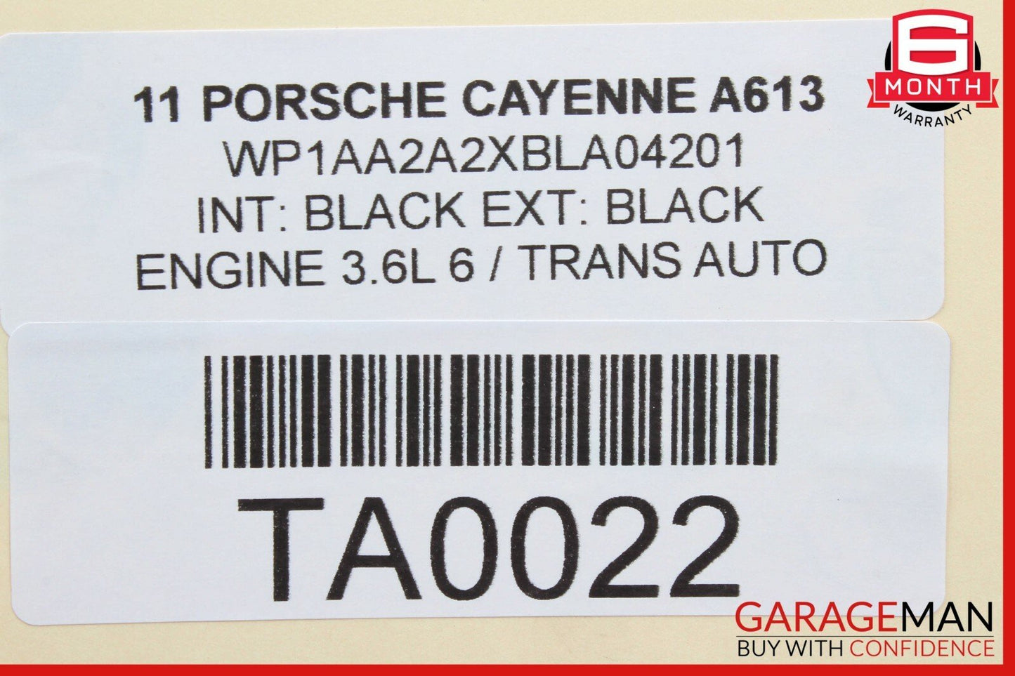 11-17 Porsche Cayenne 958 Rear Left Suspension Wishbone Upper Lower Control Arm
