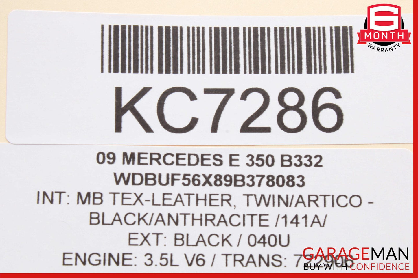 03-09 Mercedes W211 E350 E550 Rear Right Side Window Regulator Motor OEM