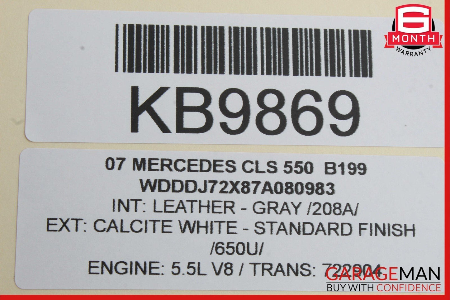 07-09 Mercedes W219 CLS550 Front Left Side Seatbelt Seat Belt Retractor Black