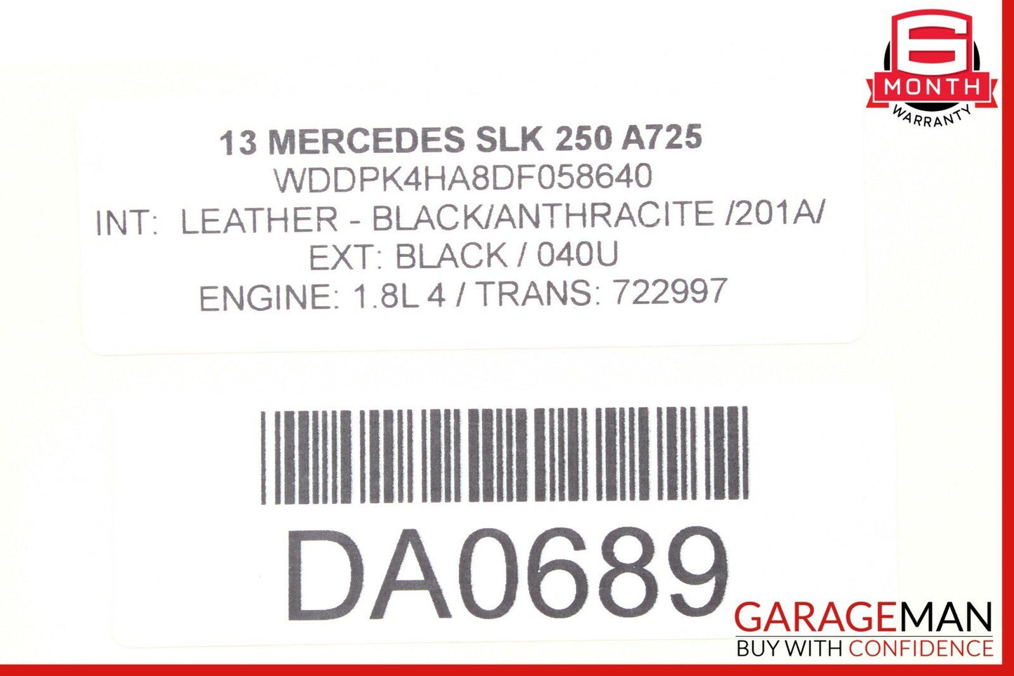 12-16 Mercedes R172 SLK250 Right Side Folding Top Hinge w/ Linkage Assembly OEM