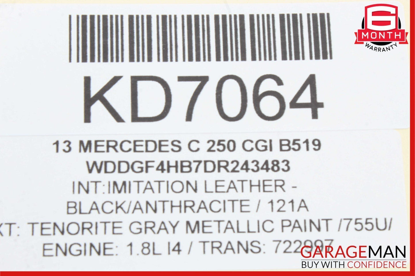 08-14 Mercedes W204 C250 C300 C350 Front Right Door Lock Latch Actuator OEM