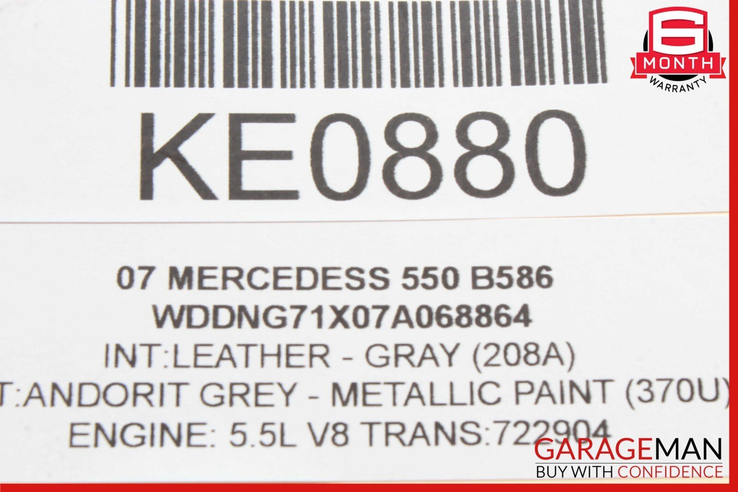 07-09 Mercedes W221 S550 S600 Front Right Side Mirror Door Rear View OEM