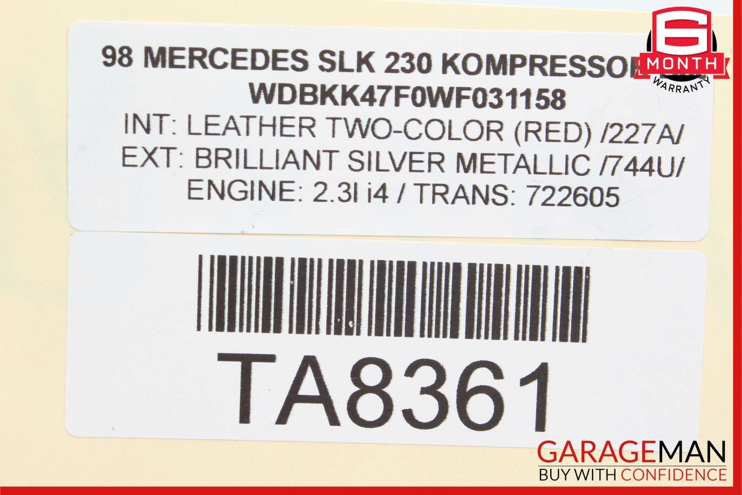 94-03 Mercedes R170 SLK230 CLK320 SL500 Power Steering Rack Gear Box Gearbox OEM