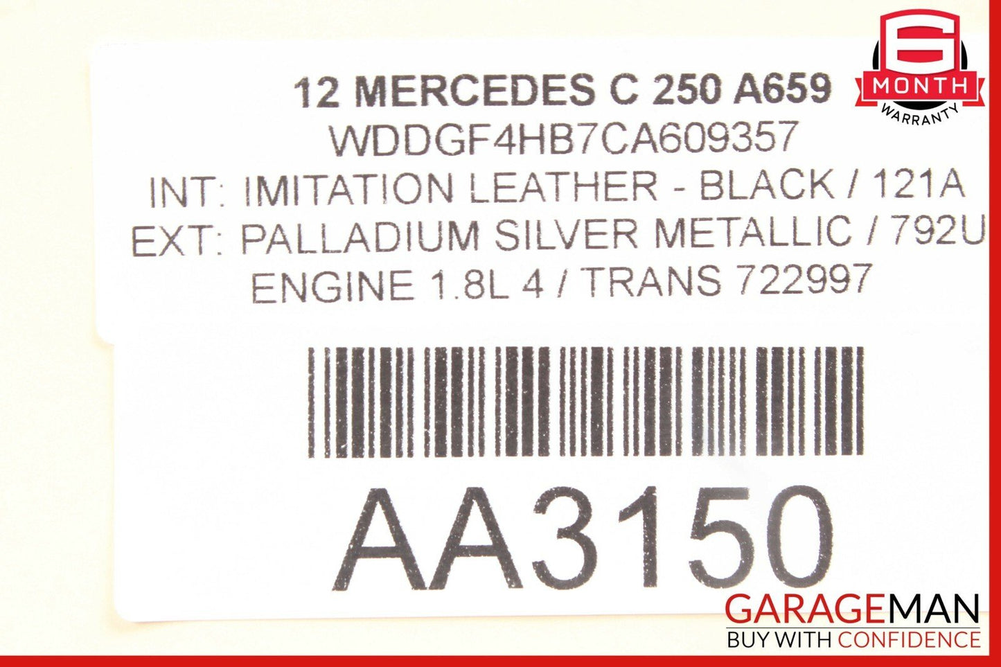 08-14 Mercedes W204 C250 C300 C350 Rear Left Side Door Control Module Unit