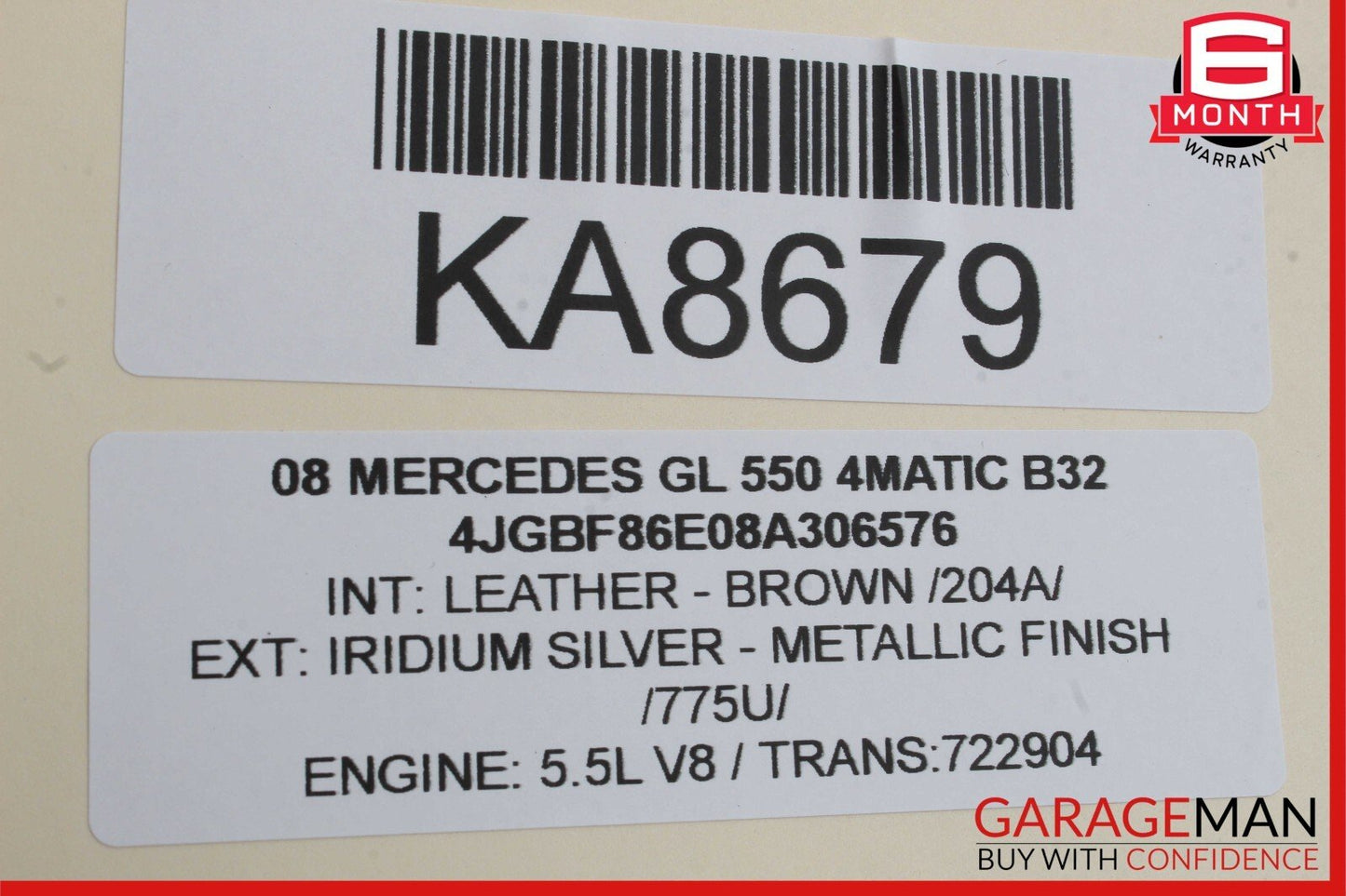 06-13 Mercedes X164 GL550 4Matic Rear Glass Windshield Wiper Motor Unit OEM