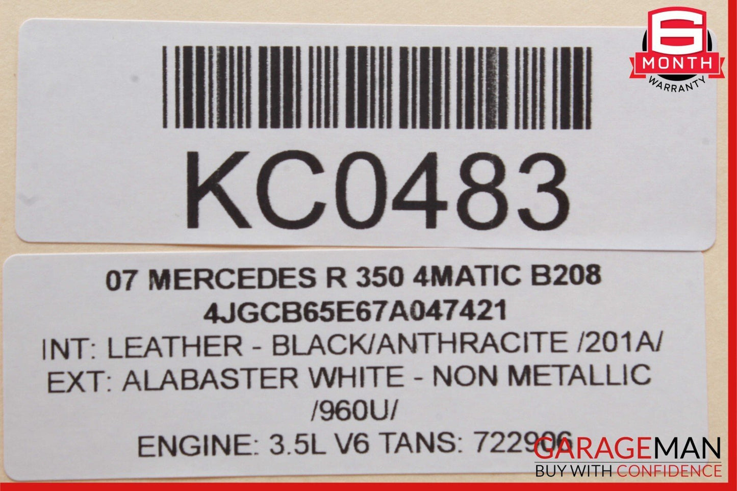 06-13 Mercedes W251 R350 R320 Left Driver Door Corner Tweeter Speaker Black OEM