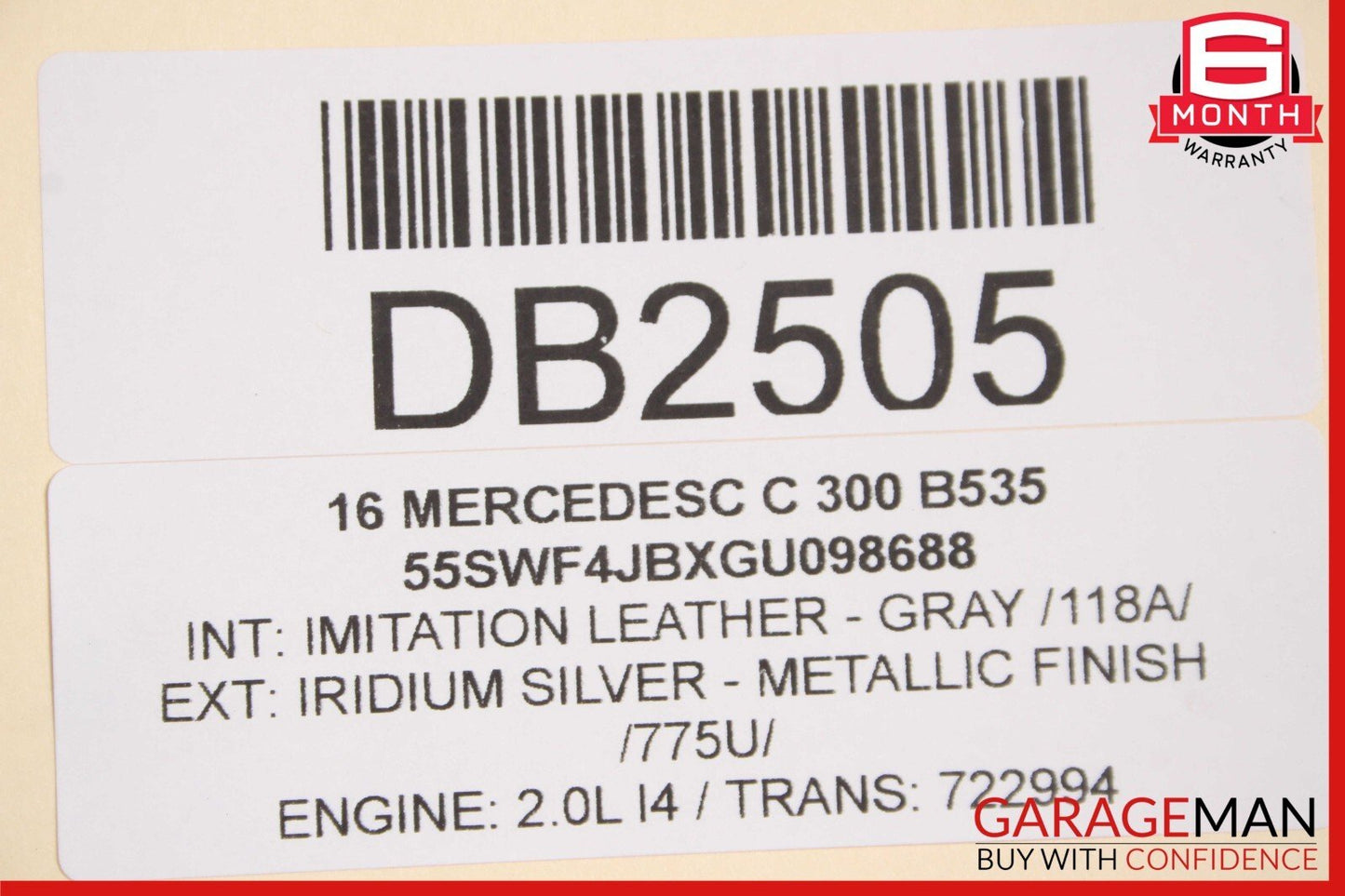 15-20 Mercedes W205 C300 C350e C400 Sedan Rear Left Side Exterior Door Shell OEM