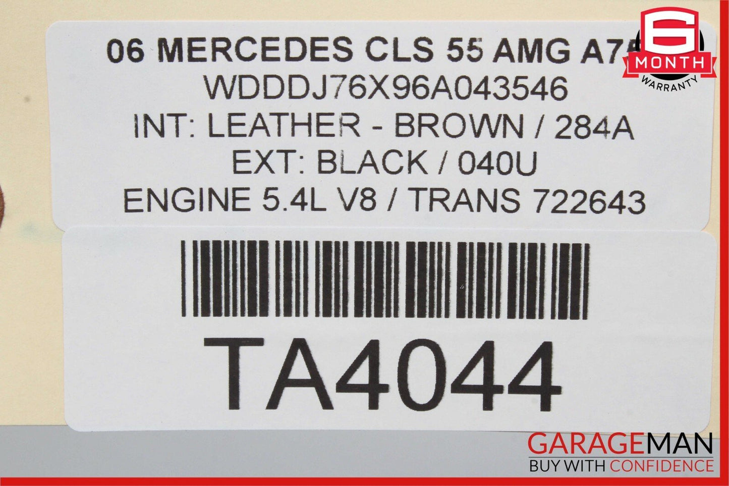 06-11 Mercedes W219 CLS55 Sunroof Sun Roof Frame Rail Glass Panel Assembly