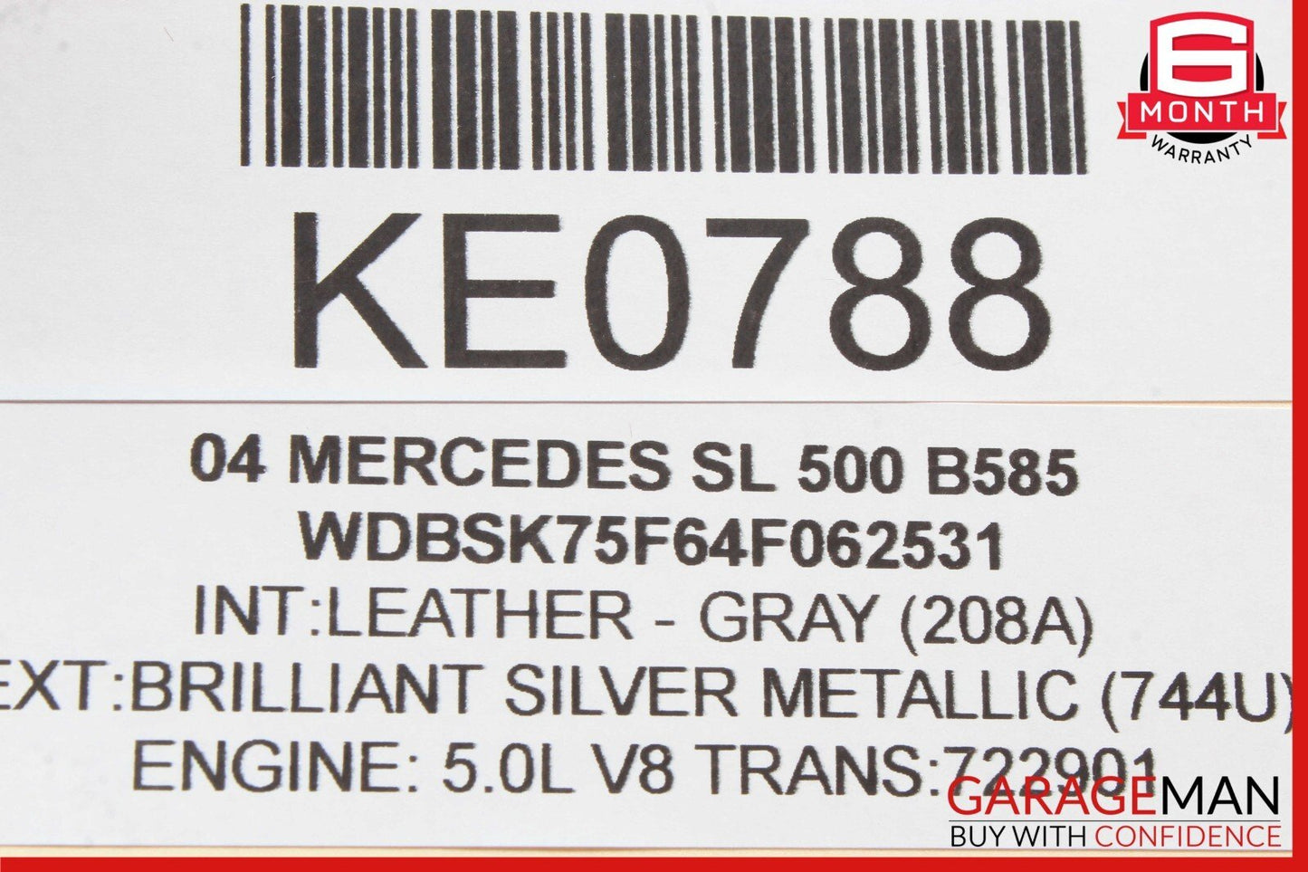 03-06 Mercedes R230 SL500 Steering Column Combination Switch Assembly OEM