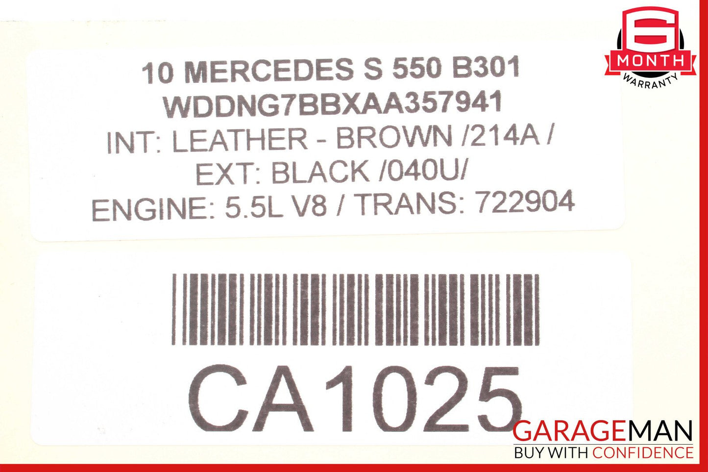 07-12 Mercedes W221 S550 SL550 Right Side Engine Cylinder Head Valve Cover OEM